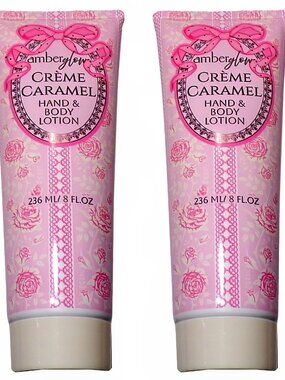 Amberglow Creme Caramel Hand And Body Lotion 8 oz (Set of 2)